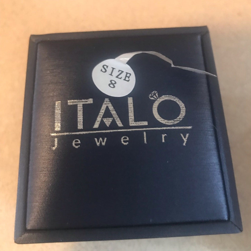 Pear shape eternity band sterling sliver